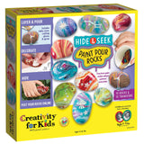 Faber-Castell 12 Pack Hide & Seek Paint Pour Rocks Kit Faber-Castell