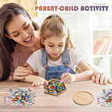 DIY Mosaic Tiles Crafts Kits for Adults, Mixed Stained Glass Mosaic Kit with 2 Sets Wooden Coaster Making Materials Package,Mosaic Adult Crafts for Women Kids Beginners Handmade Home Decor Gifts Nuyoach