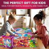 QUOKKA 100 Piece Puzzles for Kids Ages 8-10 – 3XSET Puzzles for Kids Ages 4-6 – Search & Find Mermaids Unicorns Kid Activities Included for 5-8 Year Old – Toddler Learning Toy Game Gift for Girls QUOKKA