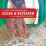 Nest Box Pads for Chicken Nesting Boxes - 13 x 13 Pads Made in USA from Sustainably Sourced Aspen Excelsior (10 Pack) Pecking Order