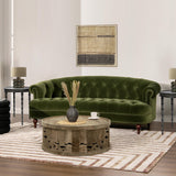 Jennifer Taylor Home La Rosa Victorian Chesterfield Tufted Sofa, Olive Green Performance Velvet Jennifer Taylor Home