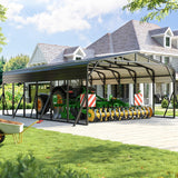AirWire Carport Canopy 20’X30’ Heavy Duty Car Port Galvanized Steel Roof, Reinforced Stable Triangle Frame for Snowy Windy Metal Carports Enhanced Base Car Tent for Car,RV,Pickup,Boat,Truck,Tractor AirWire