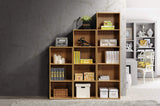 HODEDAH IMPORT 5 Shelve Bookcase cabinet, Beech Hodedah