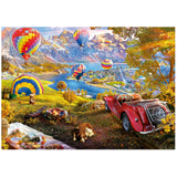 Educa - Hot Air Balloon Valley - 3000 Piece Jigsaw Puzzle - Puzzle Glue Included - Completed Image Measures 47.24"x 37.79" - Ages 14+ (19947) Educa