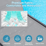 HOMELYM Outdoor Chaise Lounge Chair, Foldable & Assemble-Free, 6 Adjustable Positions, Durable Rust-Resistant Frame, Portable Outdoor Pool Lounge Chairs for Pool Patio Beach, Grey HOMELYM