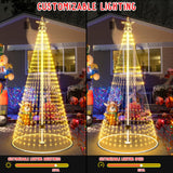 Led Outdoor Christmas Tree, 16ft Prelit Christmas Tree, Smart Outside Christmas Tree Light Show App Control with 1008 LED Lights Color Changing Sync APP & Remote Control Christmas Tree Lighting Miveda