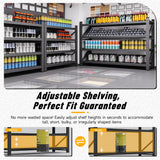 48" Wide Garage Shelving Heavy Duty 4-Tier Adjustable Storage Shelves Unit,3000 LBS Metal Utility Rack Shelf for Industries, Warehouses, Basement,Black (48" W x 24" D x 70" H) heycode