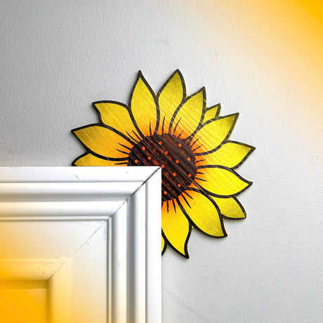 Sunflower Door Topper, Yellow Sunflower Door Corner Decor, Farmhouse Sunflower Over the Door Decor, Spring Summer Decoration, Flowers Home Decor Generic