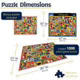 White Mountain Slang We Used Jigsaw Puzzles 1000 Pieces for Adults Children Grandparents Fun Collage Puzzles for Family White Mountain