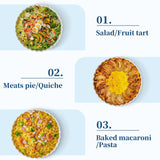 LOVECASA Porcelain Quiche Baking Dish,10 Inch Reusable Pie Pan Quiche Pan, Non-Stick Round Pie Dish, Tart Pan with Ruffled Edge,Pie Pan for Pies | Microwave,Dishwasher,and Oven Safe (White) LOVECASA