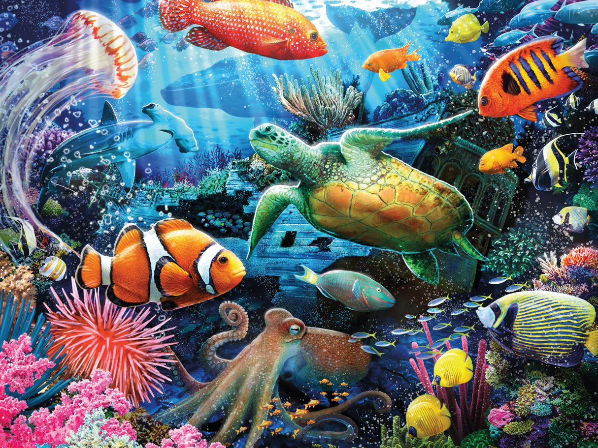 Ceaco - Foil Puzzle - Under The Ocean - 500 Piece Jigsaw Puzzle Ceaco