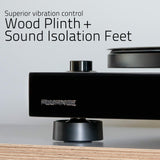 Fluance RT80 Classic High Fidelity Vinyl Turntable Record Player with Audio Technica AT91 Cartridge, Belt Drive, Built-in Preamp, Adjustable Counterweight, Solid Wood Plinth - Piano Black Fluance