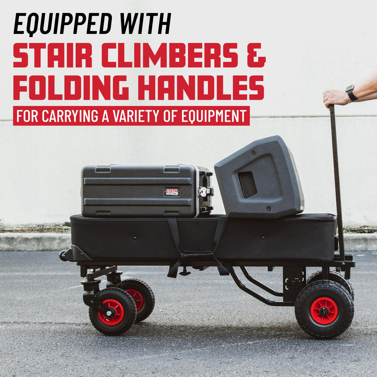 Gator Frameworks All-Terrain Folding Multi-Utility Cart with 30-52” Extension & 500 lbs. Load Capacity (GFW-UTL-CART52AT) Gator Frameworks