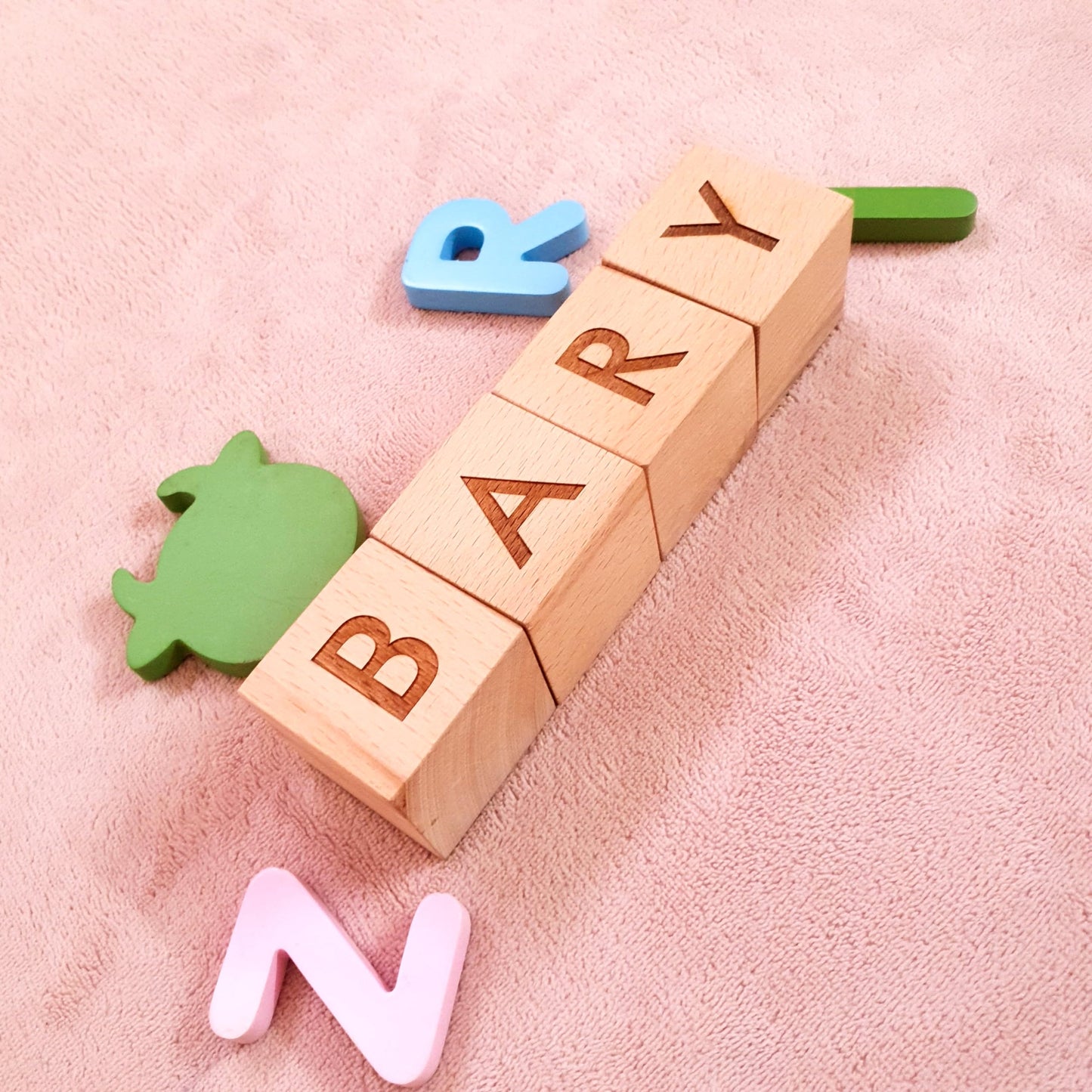 Personalized Baby Wooden Blocks | Personalized Baby Letter Wooden Blocks | Baby Photo Props | Custom Wood Blocks | Personalized Wood Blocks | Baby Gift | Nursery decor - WoodArtSupply