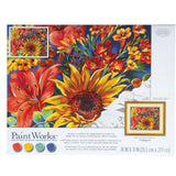 Dimensions Sunflower on Blue Paint by Number Kit for Adults and Kids, 14" x 11", Multicolor Dimensions
