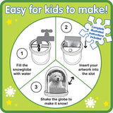 READY 2 LEARN Christmas Crafts - Design Your Own Snow Globes - Set of 4 - Christmas Snow Globes for Kids - Customizable Christmas Decorations for Home READY 2 LEARN