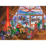 RoseArt - Back to The Past - Ski Lodge - 750 Piece Jigsaw Puzzle for Adults RoseArt