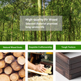 Giantex Raised Garden Bed, Wood Planter Box, Outdoor Planting Bed for Vegetable Flower, Square Planter for Patio and Lawn, 24''Lx24''Wx10''H, Brown Giantex