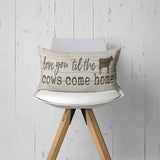 Mancheng-zi Farmhouse Throw Pillows, Cow Gifts 12x20 Pillow Cover,Farmhouse Throw Pillow Covers,Decorative Lumbar Throw Pillow Case Cushion Cover,Till The Cows Come Home Pillow Mancheng-zi