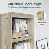 LINSY HOME 5-Shelf Bookcase, Narrow Bookshelves Floor Standing Display Storage Shelves 68 in Tall Bookcase Home Decor Furniture for Home Office, Living Room, Bed Room - Light Brown LINSY HOME