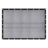 Windscreensupplyco 60-70% 10 FT X 12 FT Mesh Tarp/Shade Cloth 9-Needle Knitted Heavy Duty Black with Grommets for Green House, Garden, pergola, Pools, Dump Truck - MT1012BLKX1 WindscreenSupplyCo