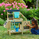 TP Toys, Deluxe Kids Potting Bench | Backyard Playset with Outdoor Activity Table and Built-in Play Accessories | FSC® Certified Wood | Pretend Play or Working Kids Garden Center. TP