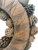 20 Inch Fall Front Door Wreath Natural Pinecone Wreath Polyfoam Base Flower Farmhouse Grapevine Wreath Blossom Cluster Wreath for Thanksgiving Celebration Front Door Wall Window Christmas Decor Huashen