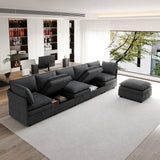 NicoHali Large Sectional Couches for Living Room, Modular Sectional Sofa Couch Set, Convertible U/L Shaped Sofa Couch with Storage, Cloud Sofas for Living Room(Dark Grey) NicoHali