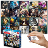 Think2Master Funny Dogs 1000 Pieces Jigsaw Puzzle Featuring heartwarming Puppies and Dogs. Fun for Teens, Seniors & Families. Great Gift for Kids Ages 13+ Size: 26.8” x 18.9 THINK2MASTER