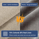 NEXHOME PRO Boho Throw Pillow Covers for Couch Set of 2 20"x20", Handmade Decorative Linen Pillow Covers Shams for Sofa, Living Room, Farmhouse Fringed Cushion Covers,Linen (NO Insert) NEXHOME PRO