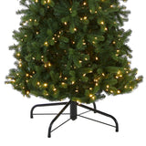 National Tree Company Pre-lit 'Feel Real' Artificial Giant Slim Downswept Christmas Tree, Green, Douglas Fir, Dual Color LED Lights, Includes PowerConnect and Stand, 12 feet National Tree Company