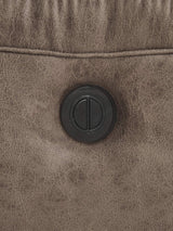 Signature Design by Ashley Stoneland Faux Leather Power Reclining Sofa, Light Brown Signature Design by Ashley