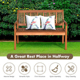 LDAILY Moccha Wood Outdoor Bench, Multi-use, Sturdy and Durable, Easy Assembly, Natural Teak Material, Ideal for Garden, Patio, Porch LDAILY