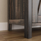 IDEALHOUSE Buffet Cabinet Farmhouse Storage Cabinet with Doors and Shelves, Buffets and Sideboards Entryway Cabinet with Storage Accent Console Cabinet for Living Room, Dining Room (Rustic Oak) IDEALHOUSE