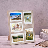 MONT PLEASANT Farmhouse Picture Frame 5X7 Rustic Photos Frame 4X6 For Five Photos with Mat Wood Collage Frame for Wall Mounting or Tabletop Display MONT PLEASANT