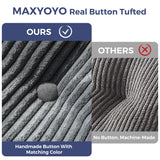 MAXYOYO Folding Sofa Bed, Convertible Sleeper Chair with Pillow Foldable Mattress with Back Support, Portable Fold Out Chair Bed Comfy Floor Sofa Lounge for Living Room Bedroom, Dark Grey, Single MAXYOYO