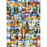 National Parks Puzzles for Adults 1000 Pieces Nature Travel Poster Map Beautiful Landscape Puzzle for Adults Jigsaw Puzzles 1000 Pieces Mountain Scene challenging Family Puzzle (27.5"x19.6") Blueforest