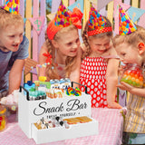 Snack Organizer for Countertop, Wood Pantry Storage Bins with Handles, Snack Organizer for Pantry, Kitchen, 4 Compartment Food Container Snack Box with Drawer, Pantry Organizer for Snacks, Chips Unistyle