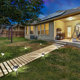 APRILSOUL 12FT Wooden Garden Pathway, Outdoor Roll Out Walkway Path for Patio,Lawn,Backyard,Beach,Wedding APRILSOUL