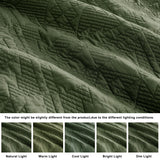 WDCOZY Olive Green Christmas Quilt Queen Size, 100% Cotton Lightweight Reversible Bedding Set with 2 Pillow Sham, Xmas Tree Block Pattern Farmhouse Bedspread Coverlet Holiday Thin Comforter All Season WDCOZY