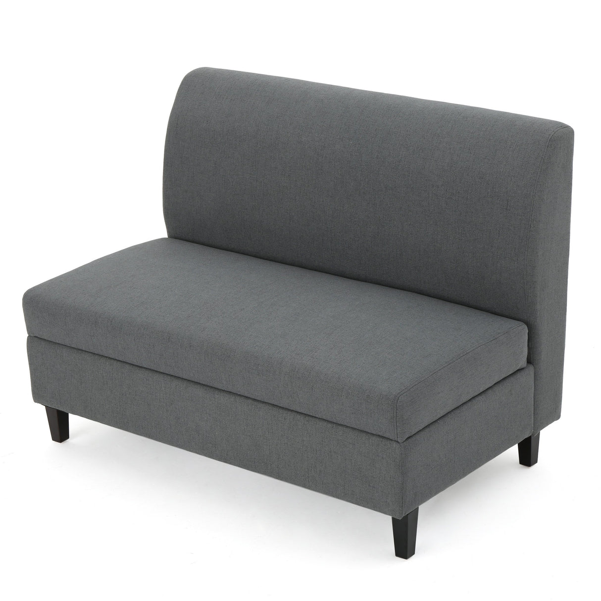 GDFStudio Christopher Knight Home Tovah Fabric Storage Loveseat, Charcoal GDFStudio