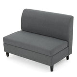 GDFStudio Christopher Knight Home Tovah Fabric Storage Loveseat, Charcoal GDFStudio