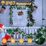 Ollny Christmas Lights Cool White, 600LED 197FT Christmas Tree Lights IP67 Waterproof, Plug in Fairy Lights with Remote 8 Modes Timer, Xmas Lights for Outdoor Indoor House Holiday Decor Ollny