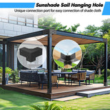 Jurrque Aluminum Alloy Pergola Kit with 3-Way Brackets for 4"x 4" Lumber,Lightweight,High-Strength DIY Pergola Brackets Support for Pergolas,Gardens,Outdoor Shelters,Gazebo Brackets Includes Screws. Jurrque