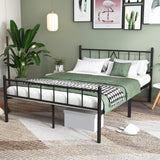 Decorwise 14 Inch Full Size Bed Frames with Headboard/Footboard, Under Bed Storage, Strong Metal Slats Support, No Box Spring Needed, Noise Free, Easy Assembly, Black Decorwise