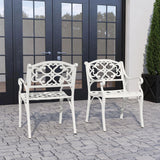 Homestyles 6652-328 5 Piece Outdoor Dining Set, 48" Table, Off White homestyles