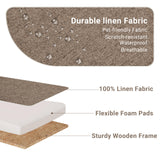 N NOORDENIYA 55.5" Fabric Convertible Sofa Bed, Pull Out Sleeper Sofa Bed, Loveseat Couch with Side Pocket, 3 in 1 Convertible Sleeper Sofa Bed for Living Room, Apartment, Bedroom, RV, Brown N NOORDENIYA