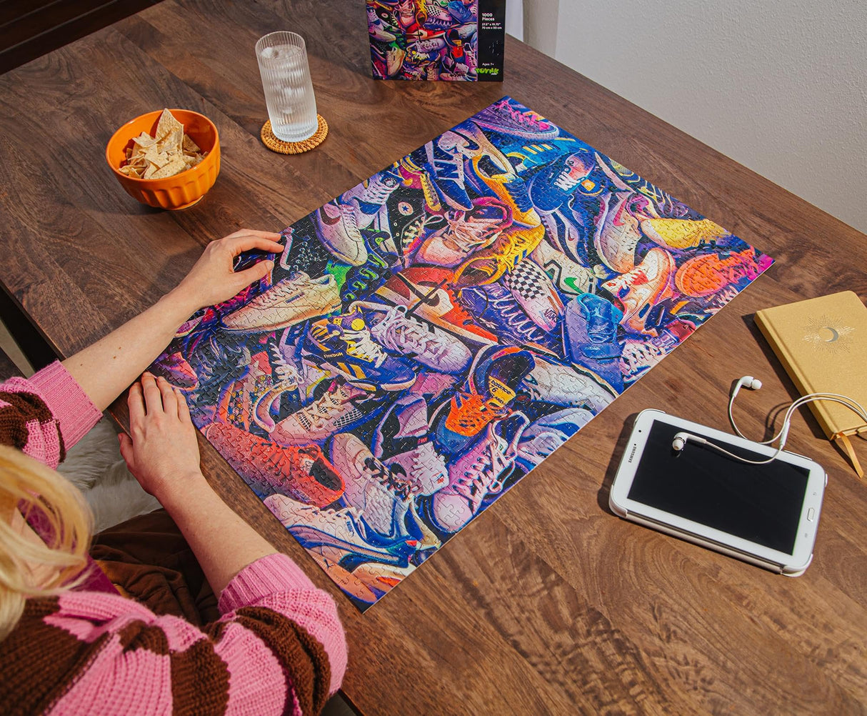 Sneakerheads 1000-Piece Jigsaw Puzzle | Fun Brain Teaser, Toys & Games | 28 x 20 Inches Toynk
