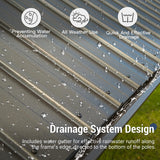 12' x 20' Hardtop Gazebo Outdoor Aluminum Gazebos with Galvanized Steel Double Canopy for Patios Deck Backyard,with Curtains&Netting by domi outdoor living Brown domi outdoor living