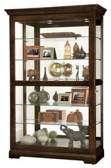 Howard Miller Kane III Curio Cabinet 680-626 – Espresso Finish Home Decor, Five Glass Shelves, Six Level Display Case, No-Reach Roller Light, Locking Slide Door Howard Miller